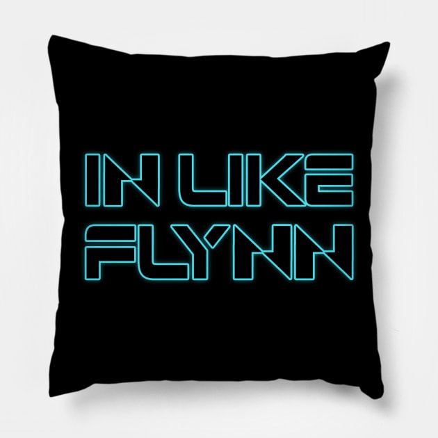 IN LIKE FLYNN Pillow by CYCGRAPHX