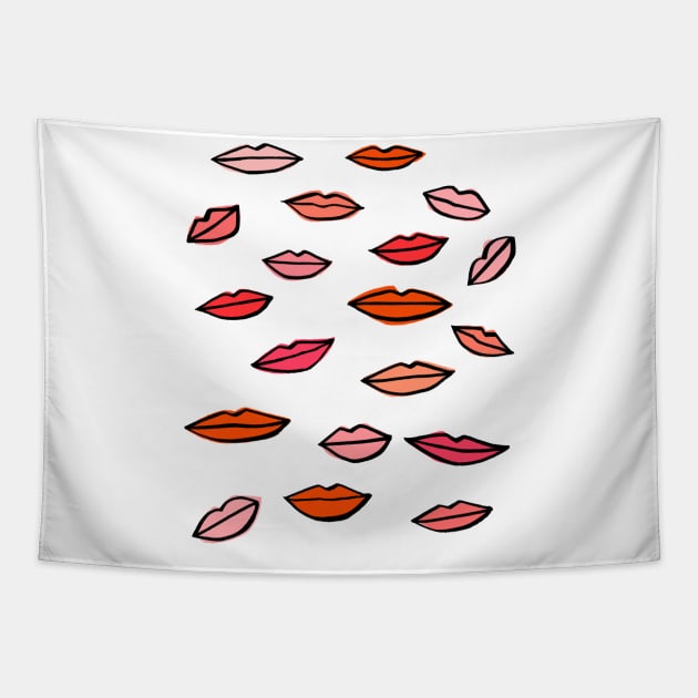 neon lipstick Tapestry by anneamanda