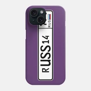 Russia car license plate Phone Case