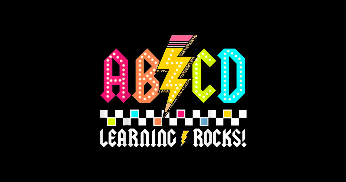 ABCD Learning Rocks Pencil Lightning Teachers Rock Boys - Learning ...