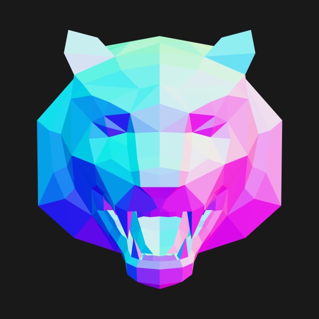 Low Poly Tiger Head (art1) by 3DVictory