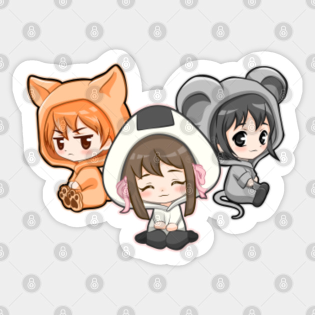 Wallpaper Chibi Fruits Basket Kyo Tohru Yuki Fruits Basket Sticker Teepublic For Free