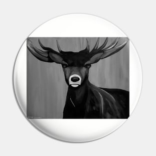 stag buck deer - Monochrome Pin