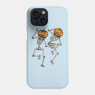 Dancing Pumpkin Head Skeletons Phone Case