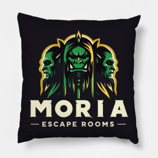 Moria Escape Rooms - Orcs - Logo - Fantasy Pillow