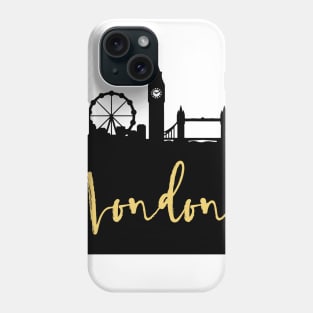 LONDON ENGLAND DESIGNER SILHOUETTE SKYLINE ART Phone Case