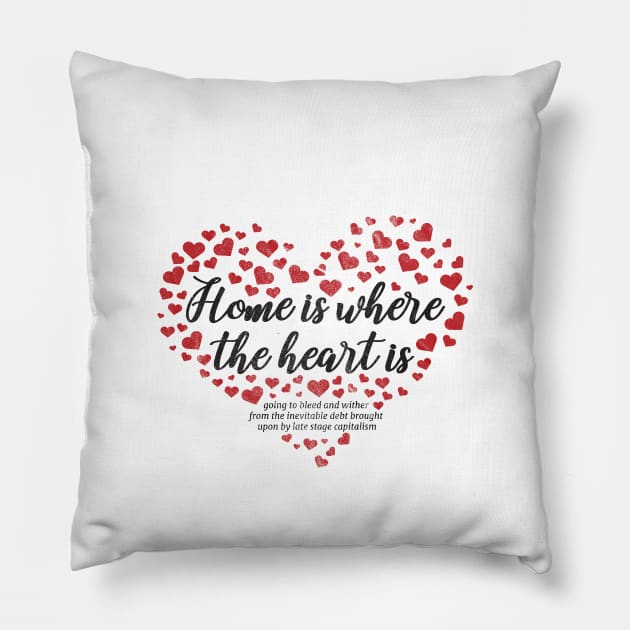 I heart home Pillow by Fushiznick