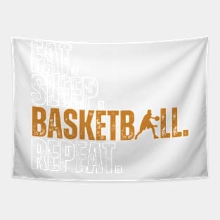 Eat Sleep Basketball Repeat Retro Vintage Boy Kid Men Women Tapestry