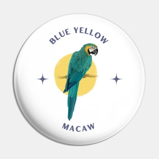 Blue Yellow Macaw Pin