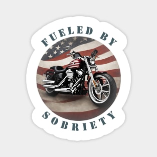 Fueled By Sobriety American Biker Pocket Sized Magnet