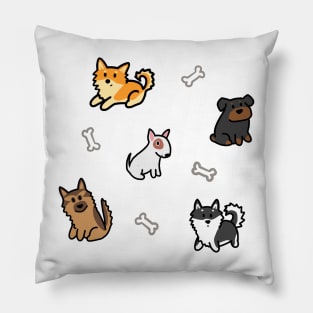 Pups and bones pattern Pillow