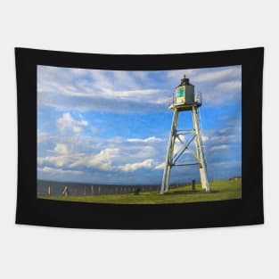 East Cote Lighthouse Silloth Digital Art Tapestry