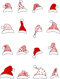 Santa Hats Magnet