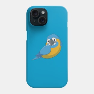 Cute fluffy blue throated macaw Phone Case