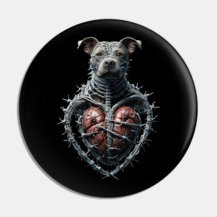 Man's Love for Man's Tough Dog Pin