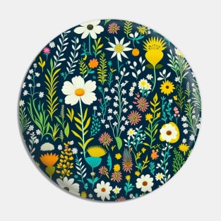 Wild Flowers Pattern Pin