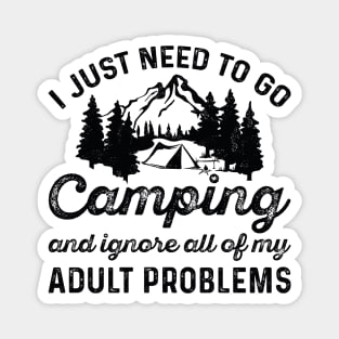 Camping Adult Problems Magnet