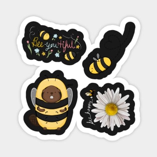 Cute Bee Designs Pack! Stickers & Magnets for the Bee Lovers Magnet
