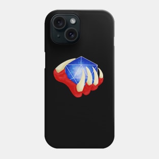 Dungeons and Dragons Red Dragon Claw Holding a D20 Dice Phone Case