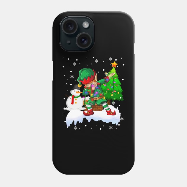 Santa Claus Dabbing Through The Snow Elf Dabbing ELF Funny Dab Dance Phone Case by springins