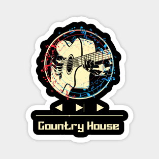 Country House on Guitar Magnet