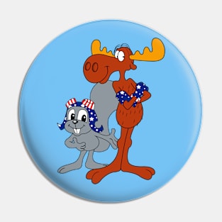 Rocky Bullwinkle - American USA Pin