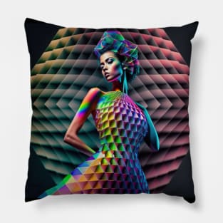 Where the future meets the runway - Futuristic Fashion #2 Pillow