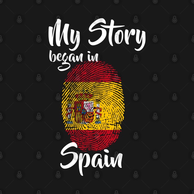 Spain Flag Fingerprint My Story DNA Spanish by Your Culture & Merch