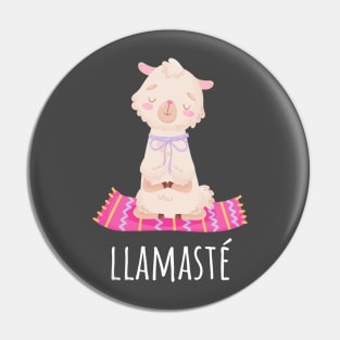 Llamasté Yoga Cute Llama Namaste Pin