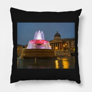 Trafalgar Square London UK Fountain United Kingdom Pillow