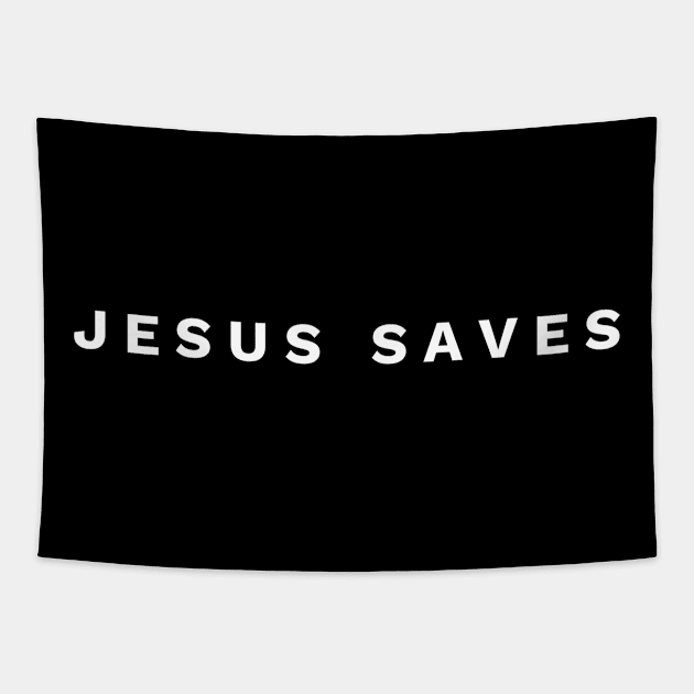 Jesus Saves - Christian Tapestry by ChristianShirtsStudios