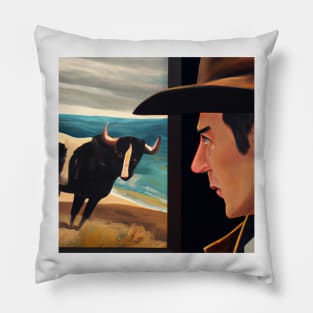 cowboys and cow Pillow