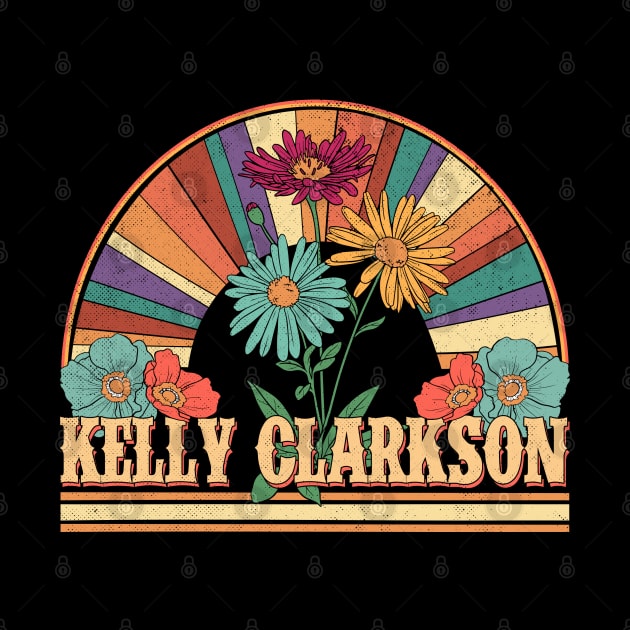 Kelly Flowers Name Clarkson Personalized Gifts Retro Style by Dinosaur Mask Store