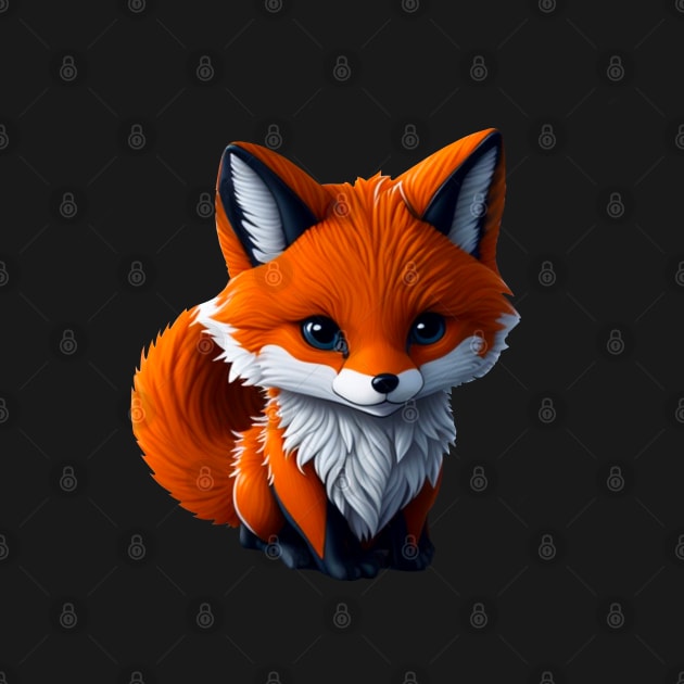 Cute Orange Fox by Lady Lilac