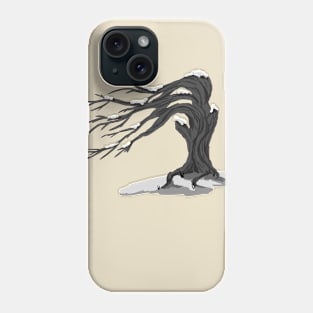 Tree in the snow Phone Case