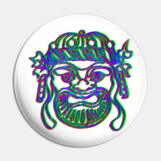 Mask of the Beast Pin by indusdreaming