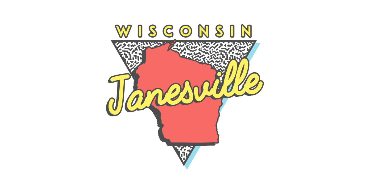Janesville Wisconsin Triangle Janesville TShirt TeePublic