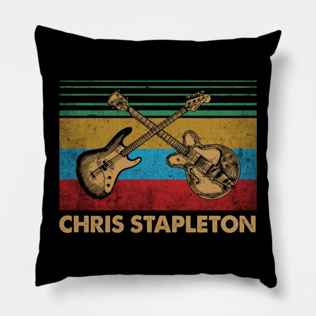 Graphic Proud Chris Name Guitars Birthday 70s 80s 90s Pillow by BoazBerendse insect