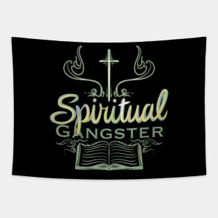 Spiritual Gangster Green Tapestry