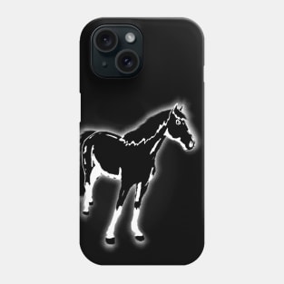 Colorful Animals - black horse Phone Case