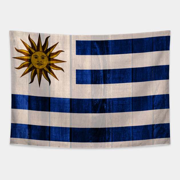 Flag of Uruguay - Wood Tapestry by DrPen