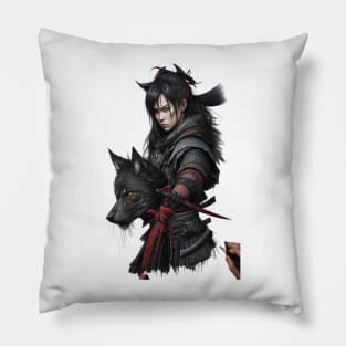 Samurai Girl Pillow