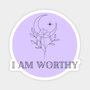 Affirmation Collection - I Am Worthy (Purple) Magnet