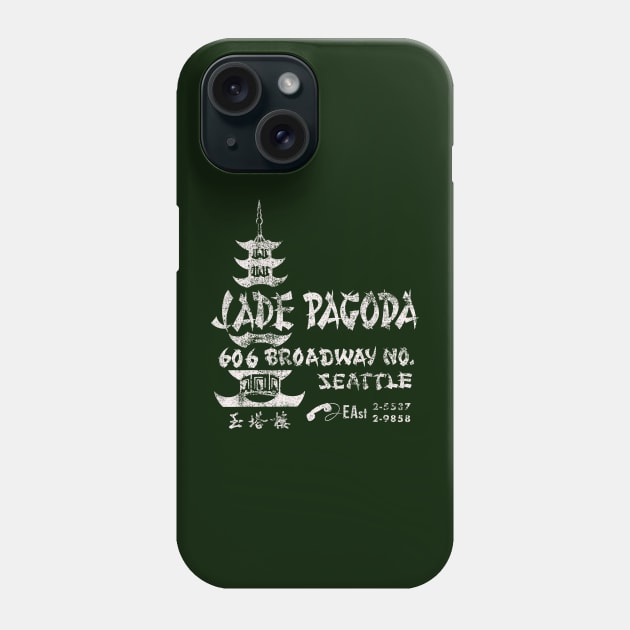 Retro Vintage Jade Pagoda Restaurant Seattle Phone Case by StudioPM71