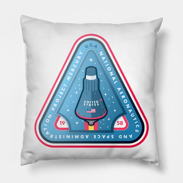 Project Mercury T Shirt Pillow by Jamieferrato19