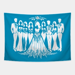 Bride and Bridesmaids Wedding Tapestry