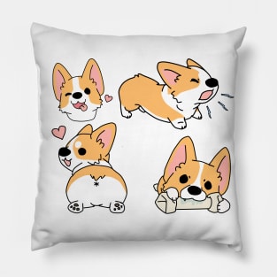 Cute Corgi Puppies Pillow