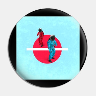 Astronaut geometric Japan style Pin