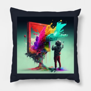 Air Traffic Paint Controller Pillow