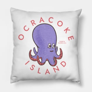 Ocracoke Island, NC Summertime Vacationing Octopus Pillow